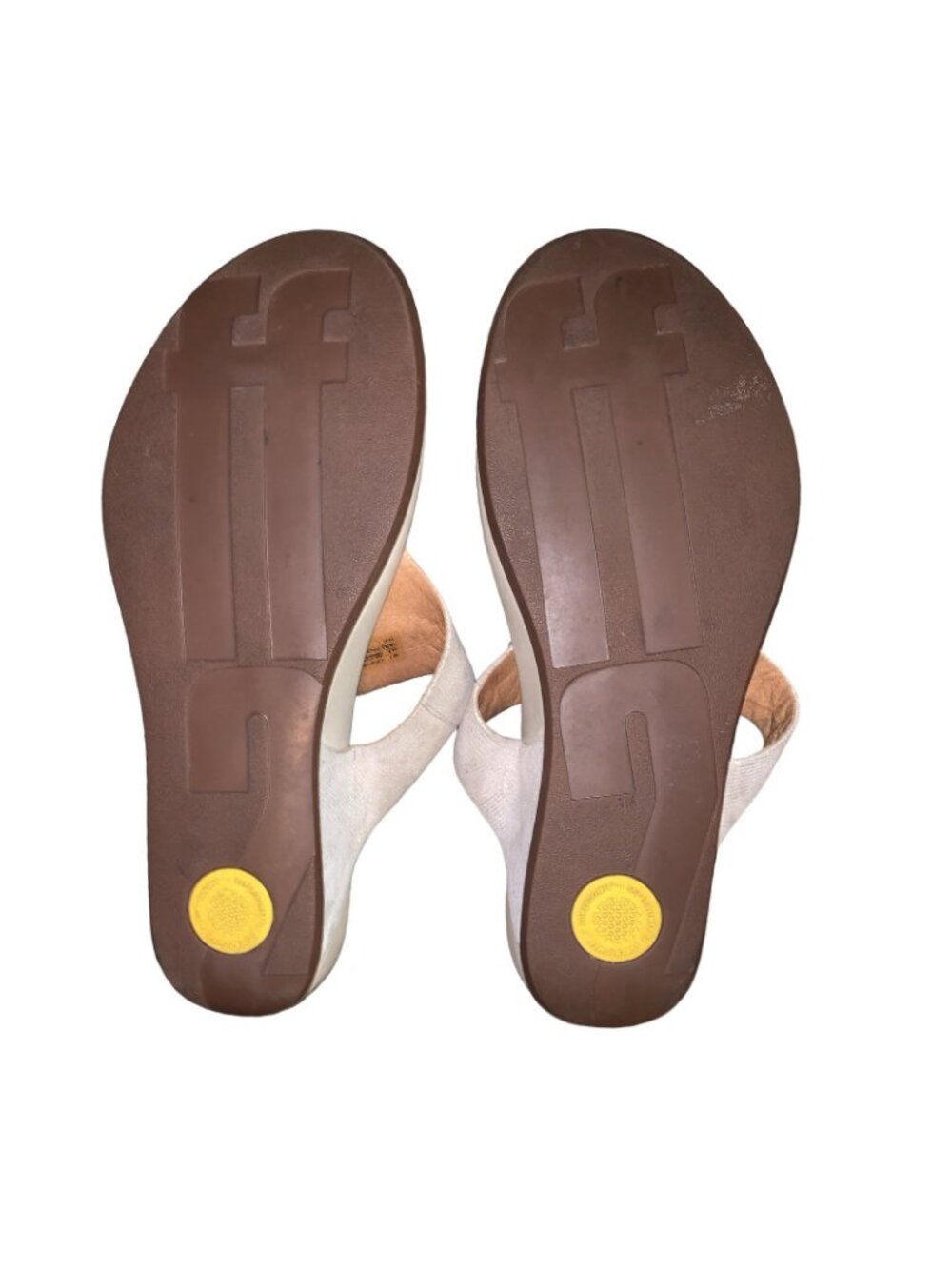 Fitflop Banda Glitz Bronze Shimmering Toe Post Slip-On Sandals Sz 9 Comfort - Picture 6 of 7